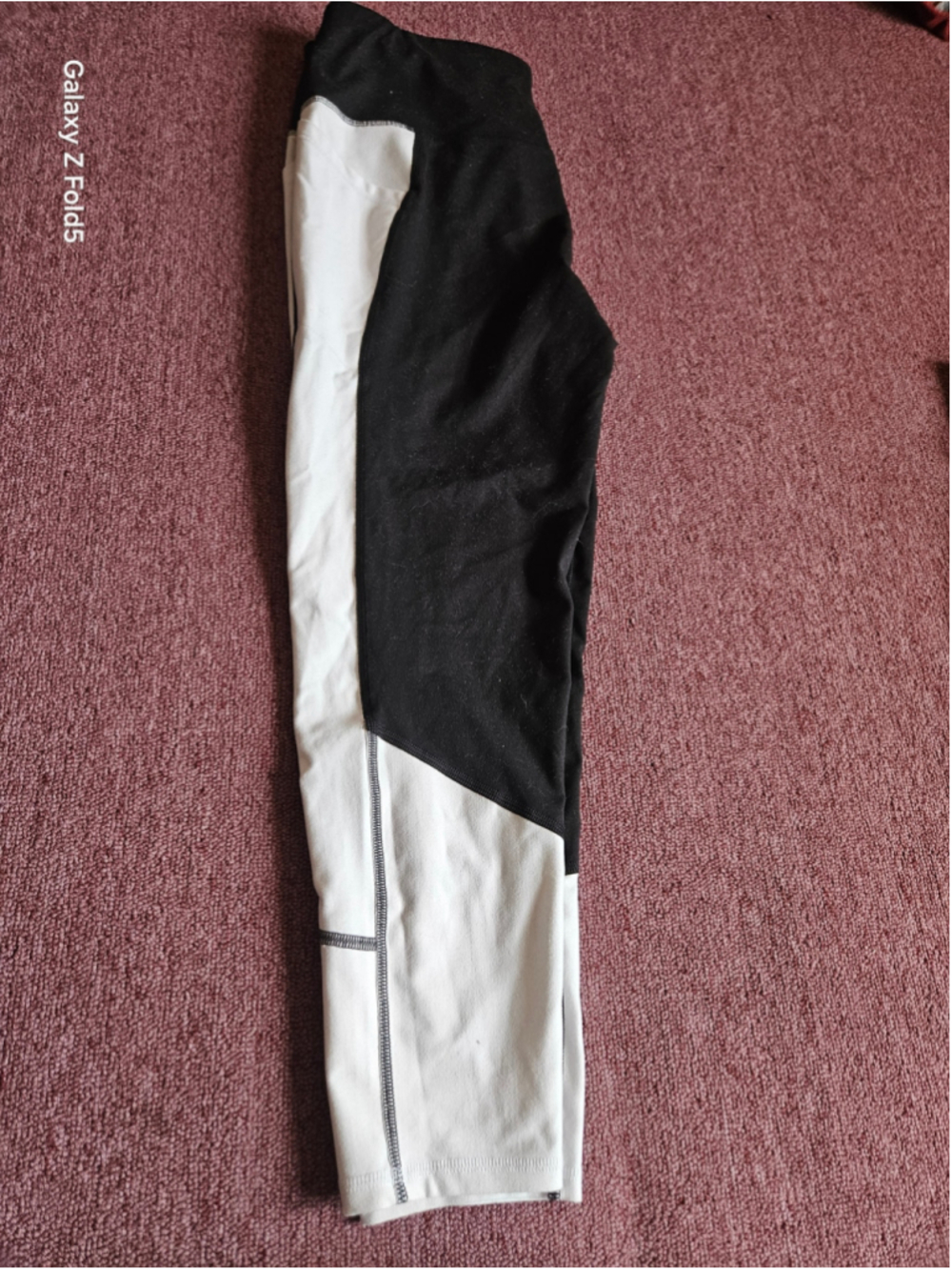 Women's DSG Colorblock Leggings Black White Size L